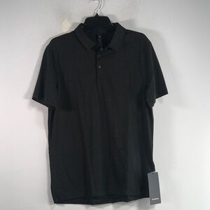 lululemon athletica Mens Evolution Black Polo Shirt